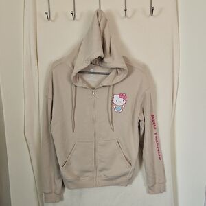 Sanrio Beige Zip-Up Hoodie